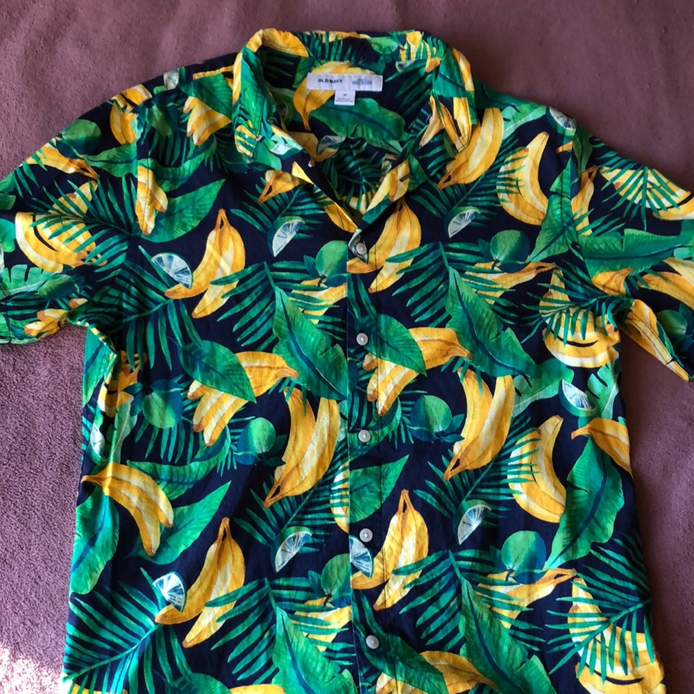 Banana button up shirt